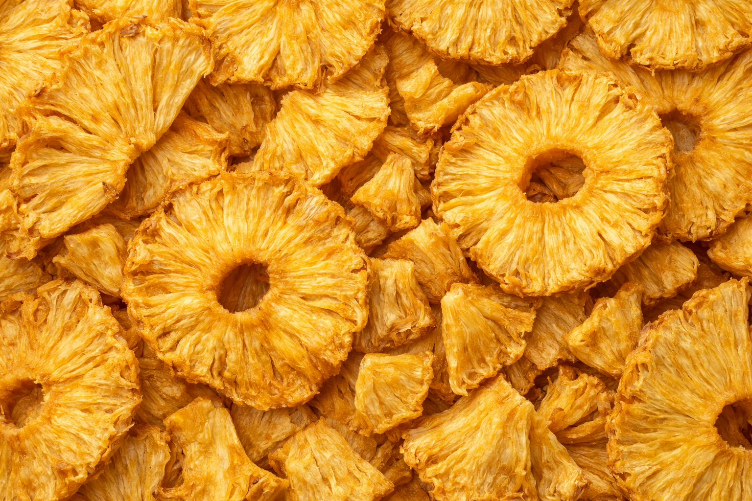 Super Munchies pineapple chips, crunchy and naturally sweet, made from real pineapple