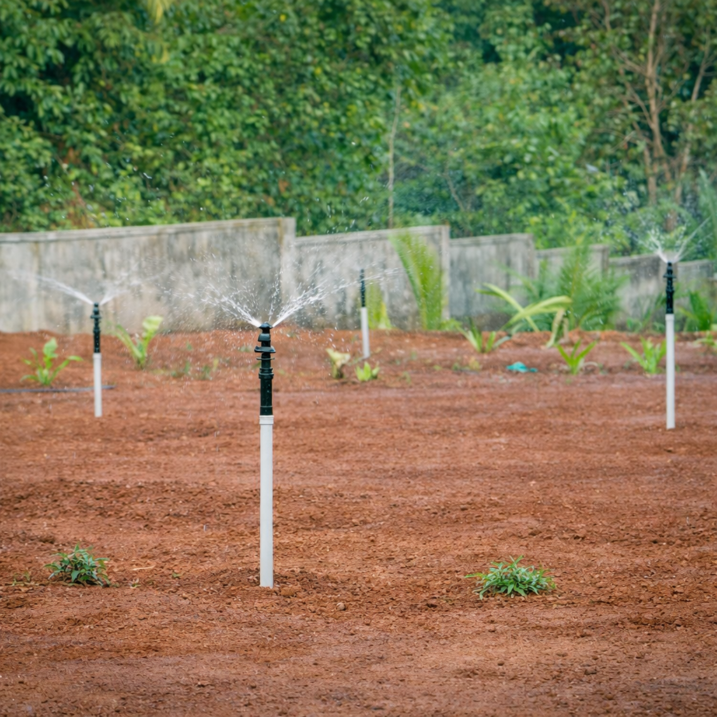 Treated wastewater reused for irrigating trees and green spaces around the Super Munchies facility